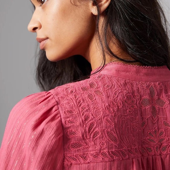 Anthropologie Pilcro The Victoria Lace Buttondown NWT 6P - Picture 3 of 10